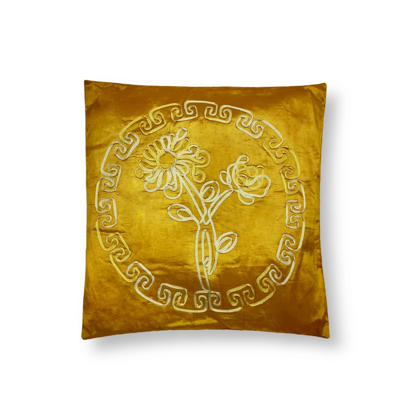 Flower Golden Pillow
