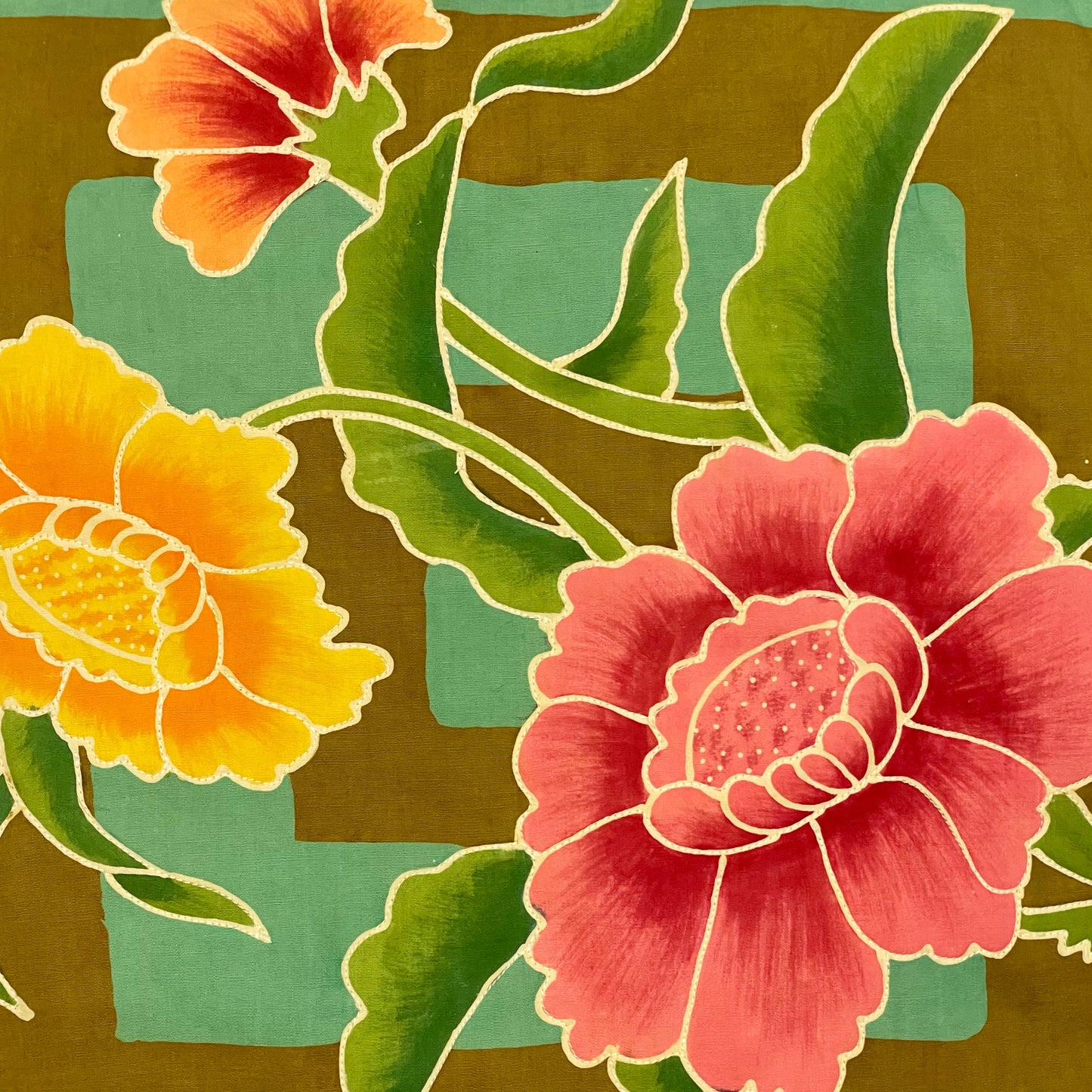 Flowers Green Pillow