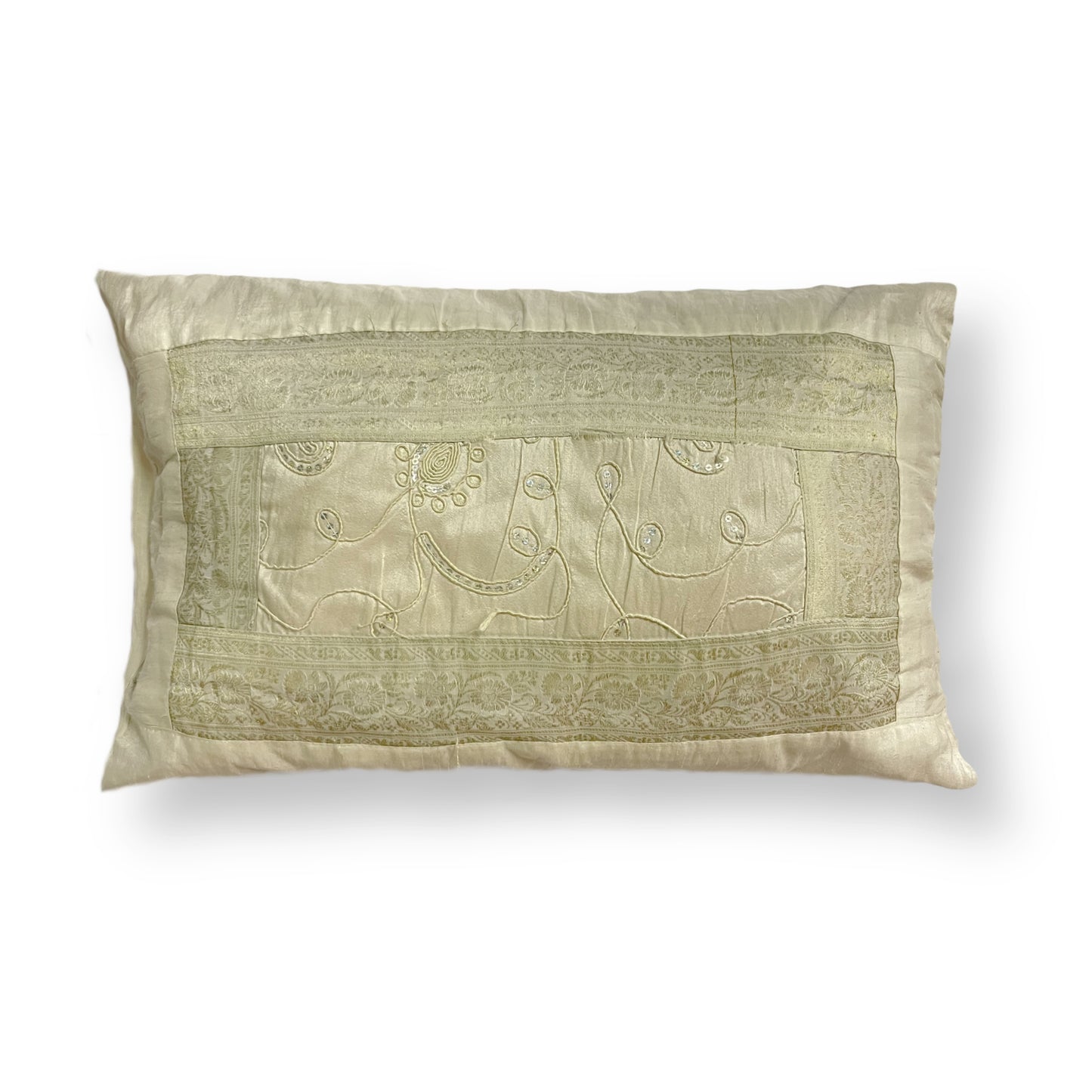 Coussin décoratif long blanc