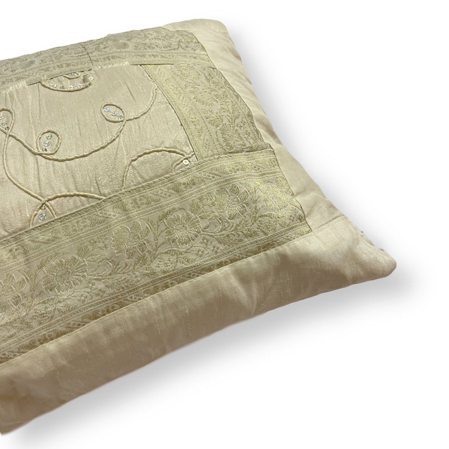 Coussin décoratif long blanc