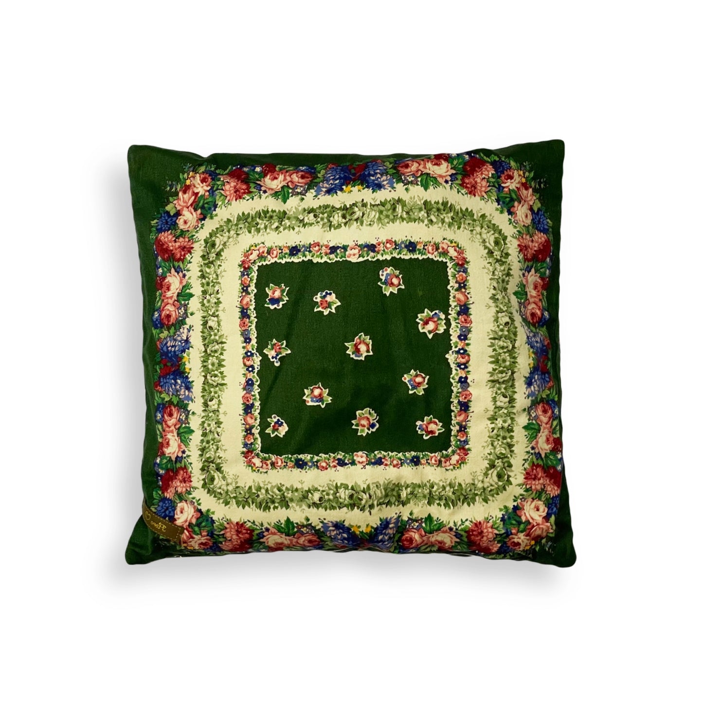 Green Flowers Pillow