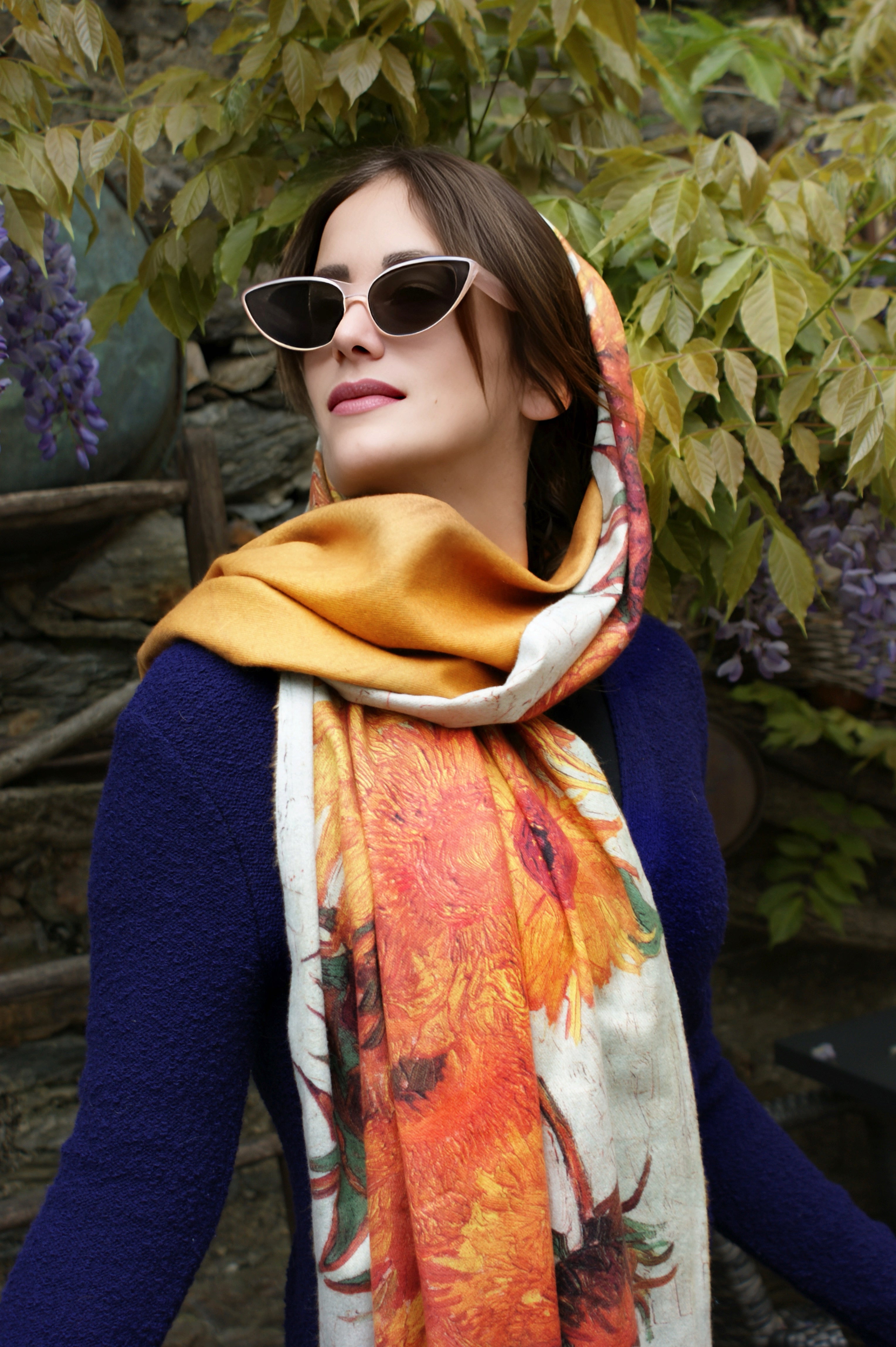 Paracollo Rosa Sciarpa A Tubo Van Der Rich Stampata Per Donna