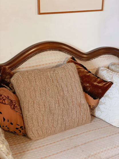 Merino Wool Taupe Pillow